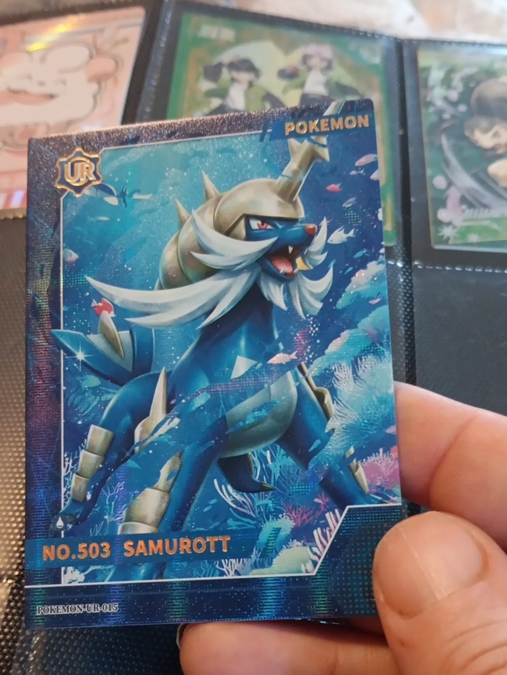 Pokemon Samurott Holo Blue and Gold Collectible Card